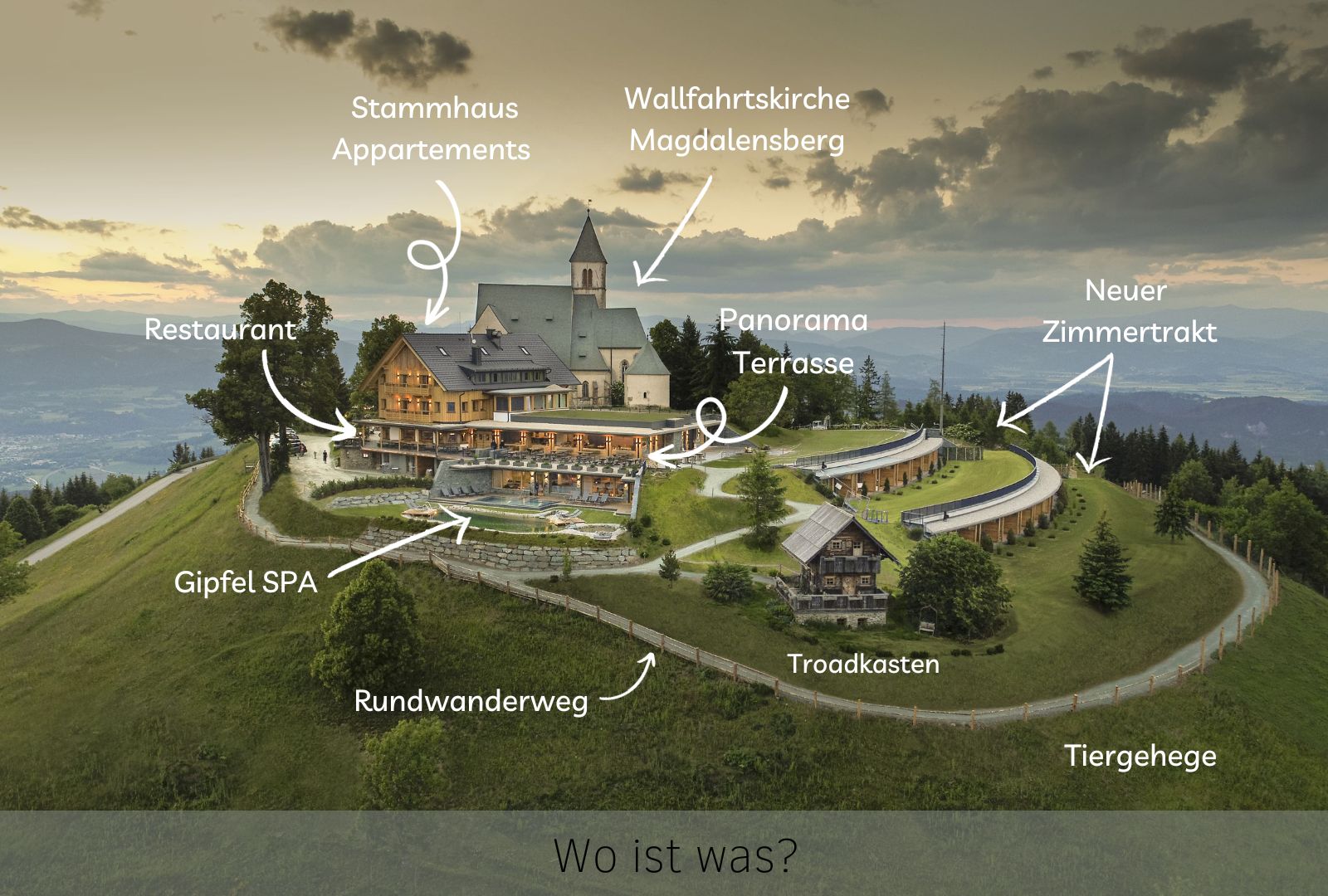 Magdalensberg Beschreibung Drohnenbild